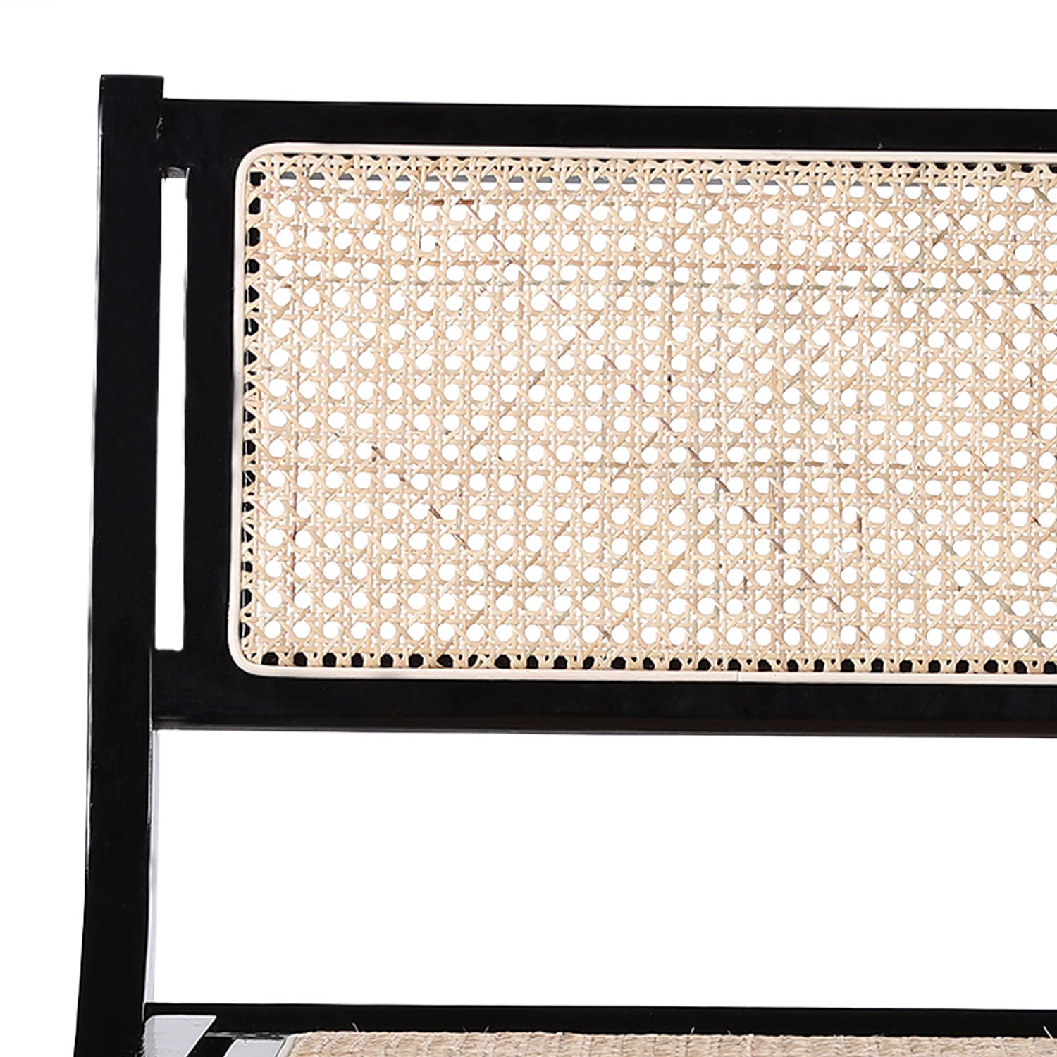 Chaise pliante Masdam Bois massif naturel et cannage en rotin