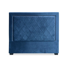 Tête de lit Amoli 140cm en velours bleu