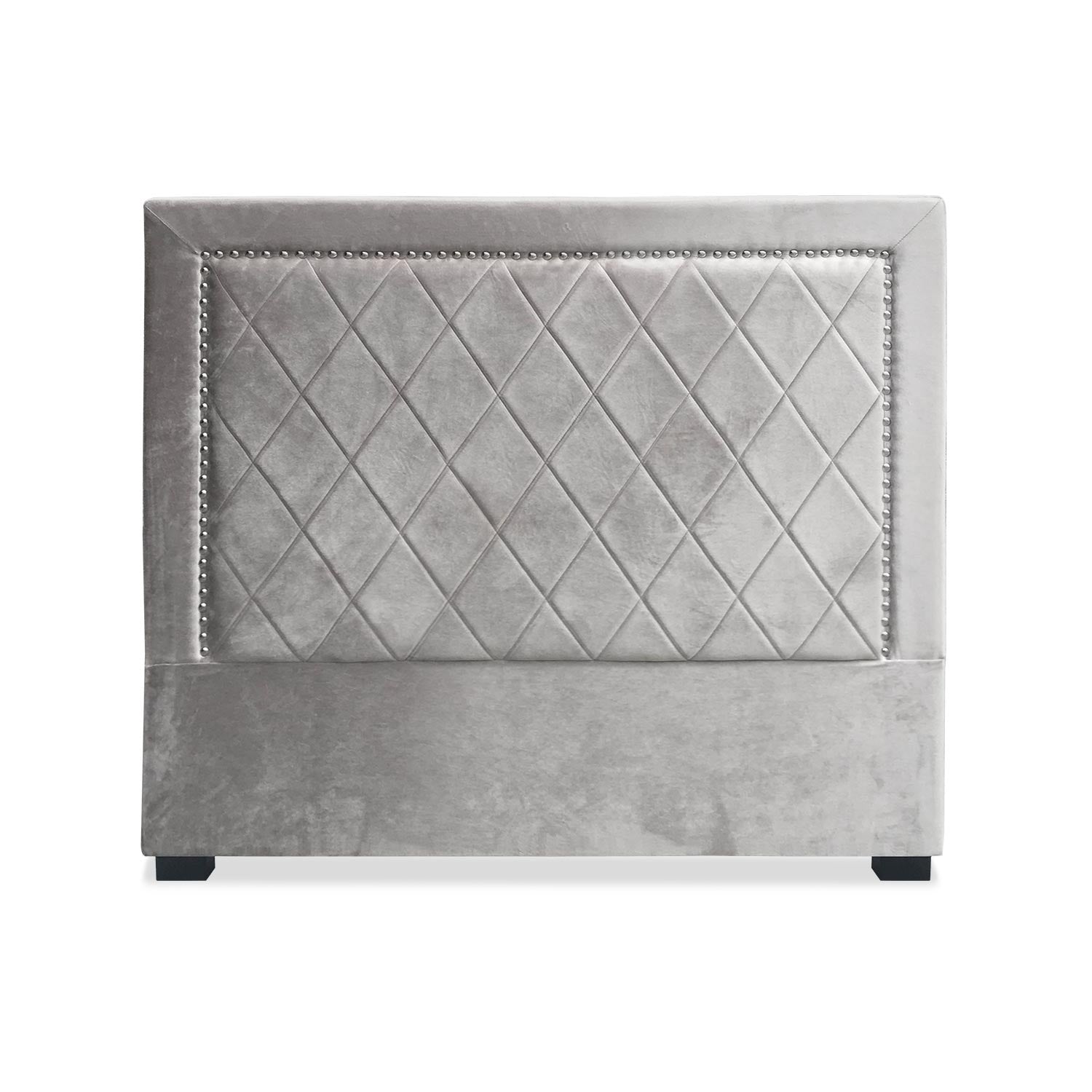 Tête de lit Meghan 140cm Velours Argent