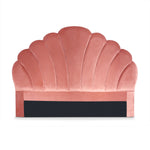 Cabecero de terciopelo rosa de 140 cm, capitoné