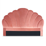 Cabecero de 160 cm de terciopelo rosa concha