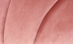 Cabecero de 160 cm de terciopelo rosa concha