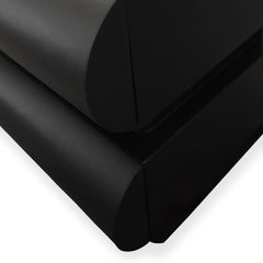 Table de chevet Cluedo avec 2 tiroirs arrondis L45cm noir