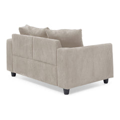 Canapé contemporain 2 places Mozart Velours côtelé Beige