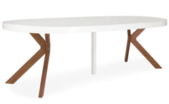 Table extensible ronde Aphista blanche