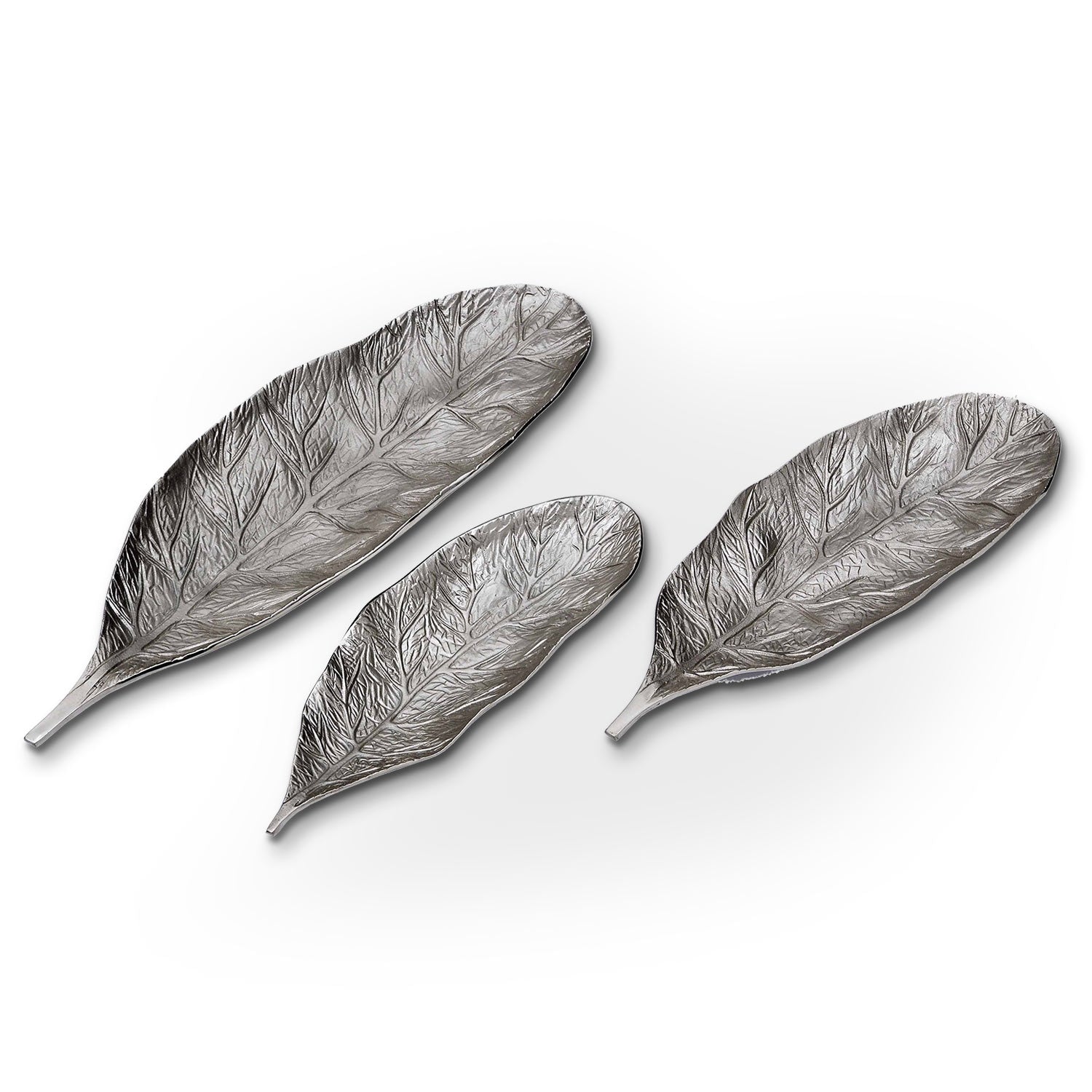 Set de 3 plateaux Natura Nickel