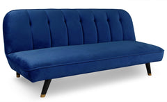 Canapé clic-clac Arees convertible velours bleu
