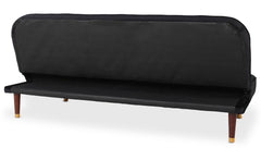 Sofá cama clic-clac convertible Arees terciopelo negro