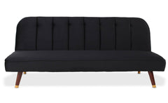 Sofá cama clic-clac convertible Arees terciopelo negro