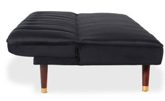 Sofá cama clic-clac convertible Arees terciopelo negro