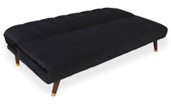 Sofá cama clic-clac convertible Arees terciopelo negro