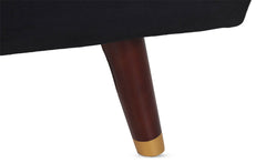Sofá cama clic-clac convertible Arees terciopelo negro
