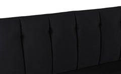 Sofá cama clic-clac convertible Arees terciopelo negro