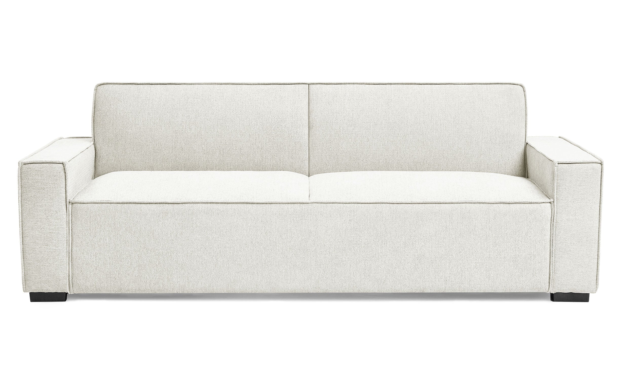Canapé convertible clic-clac 3 places Pikado Tissu effet lin Gris clair