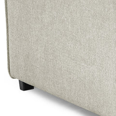 Canapé convertible clic-clac 3 places Pikado Tissu effet lin Gris clair