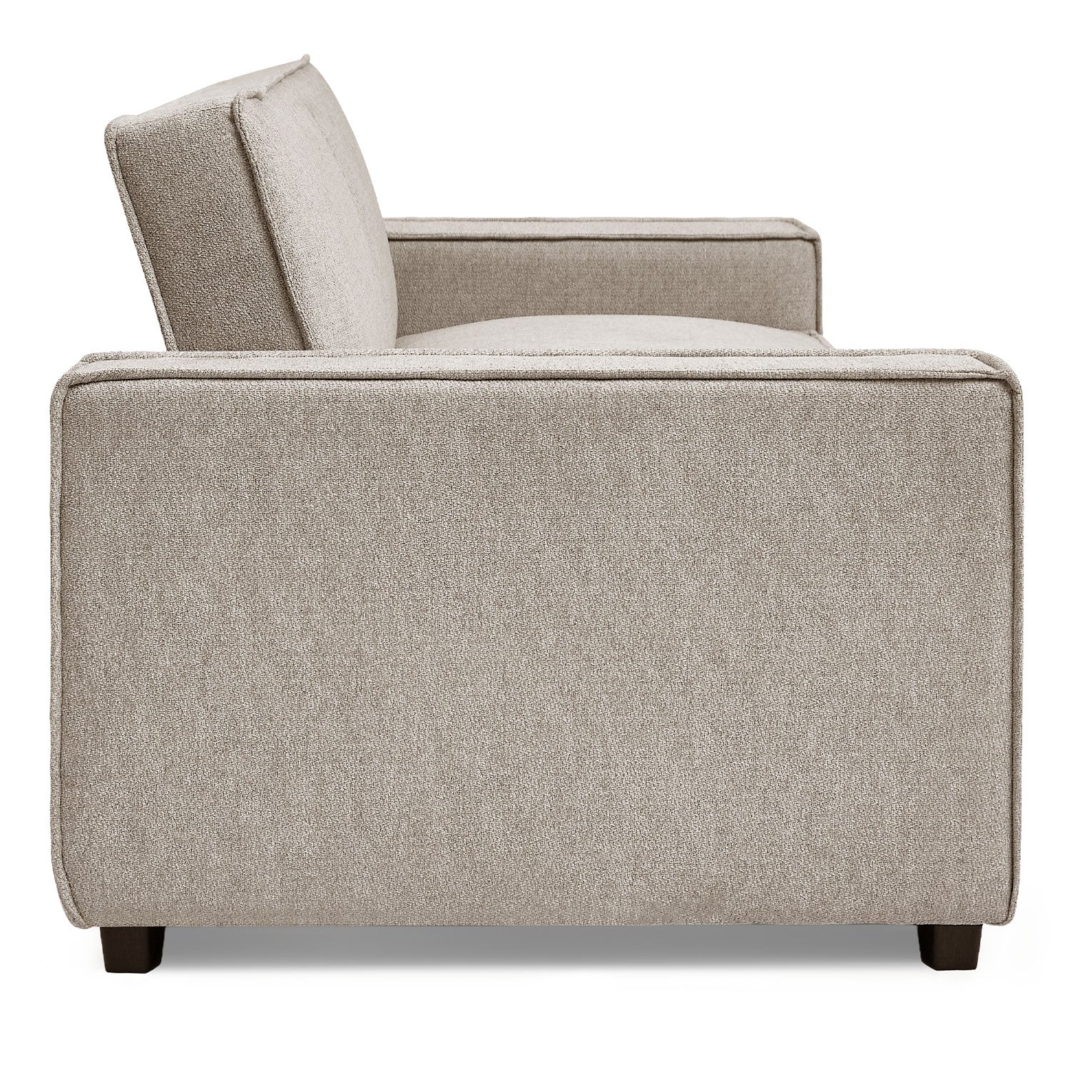 Canapé convertible clic-clac 3 places Pikado Tissu effet lin Taupe clair
