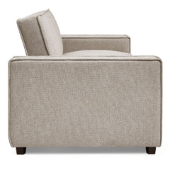 Canapé convertible clic-clac 3 places Pikado Tissu effet lin Taupe clair