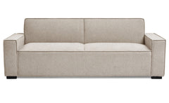 Canapé convertible clic-clac 3 places Pikado Tissu effet lin Taupe clair