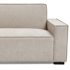 Canapé convertible clic-clac 3 places Pikado Tissu effet lin Taupe clair