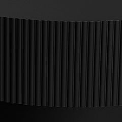 Table ronde L78,5cm avec rainures verticales scuptées Pulsar Noir