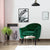Sillón de terciopelo verde Aliph estilo escandinavo