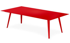 Mesa de centro Arnara rectangular 120x60cm de metal rojo