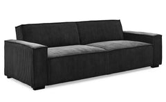 Sofá cama clic-clac Beralle 3 plazas de pana negra