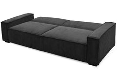 Sofá cama clic-clac Beralle 3 plazas de pana negra