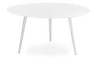 Table basse Arnara ronde 90cm métal blanc