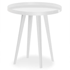 Table d'appoint Arnara ronde en métal blanc 45cm