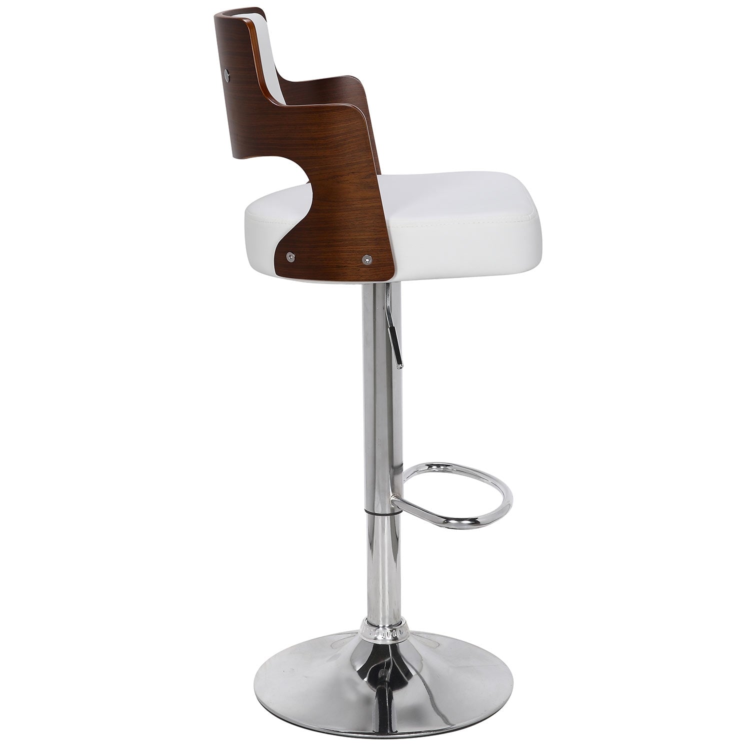 Lot de 2 chaises de bar Russel Bois Noisette & Blanc