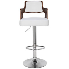 Lot de 2 chaises de bar Russel Bois Noisette & Blanc