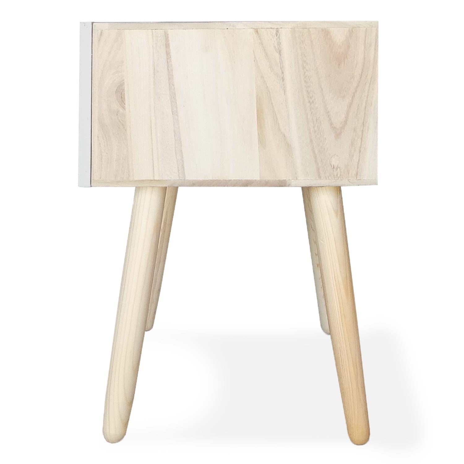 Lot de 2 tables de chevet Samara scandinave Blanc