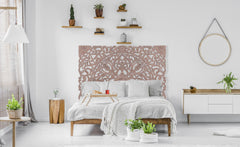 Tête de lit en bois sculpté Serena 160cm Bois Marron