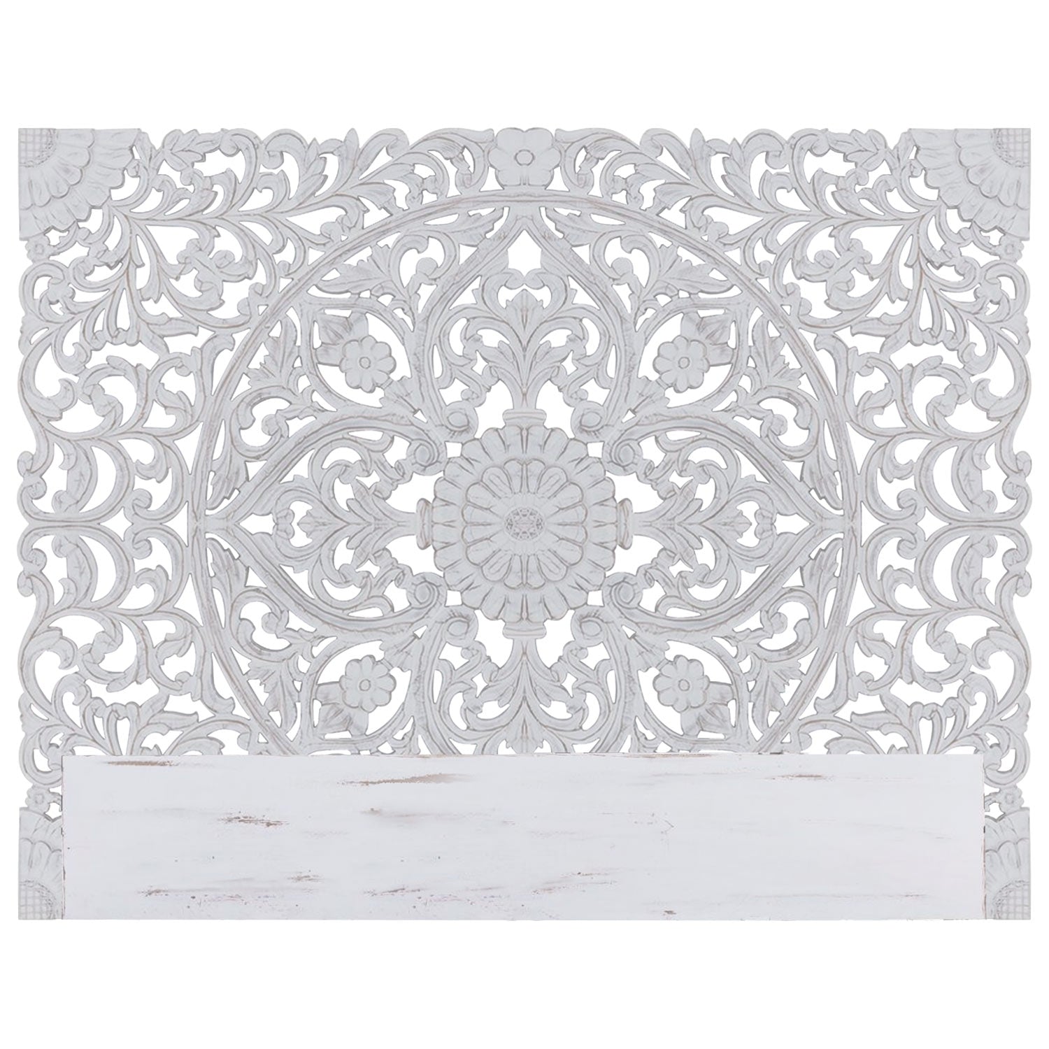 Tête de lit en bois sculpté Serena 180cm Bois Blanc
