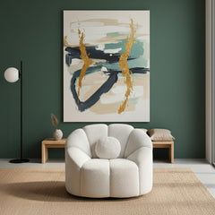 Fauteuil design arrondi Sidonie Tissu bouclette Blanc