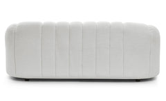 Canapé 3 places design Sidonie Tissu bouclette Blanc