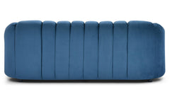 Canapé 3 places design Sidonie Velours Bleu