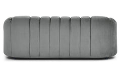 Canapé 3 places design Sidonie Velours Gris