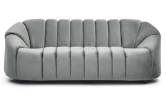 Canapé 3 places design Sidonie Velours Gris