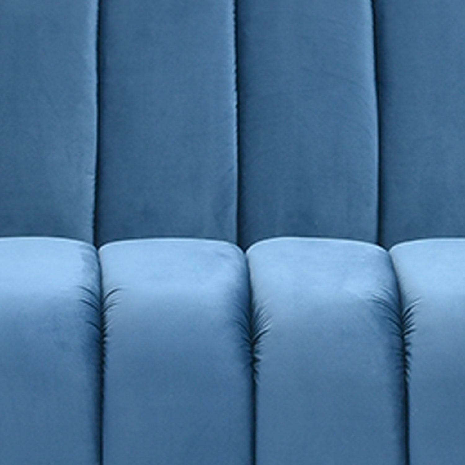 Canapé 3 places design Sidonie Velours Bleu