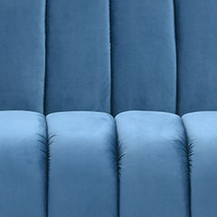 Canapé 3 places design Sidonie Velours Bleu