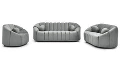 Canapé 3 places design Sidonie Velours Gris