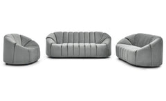 Canapé 3 places design Sidonie Velours Gris