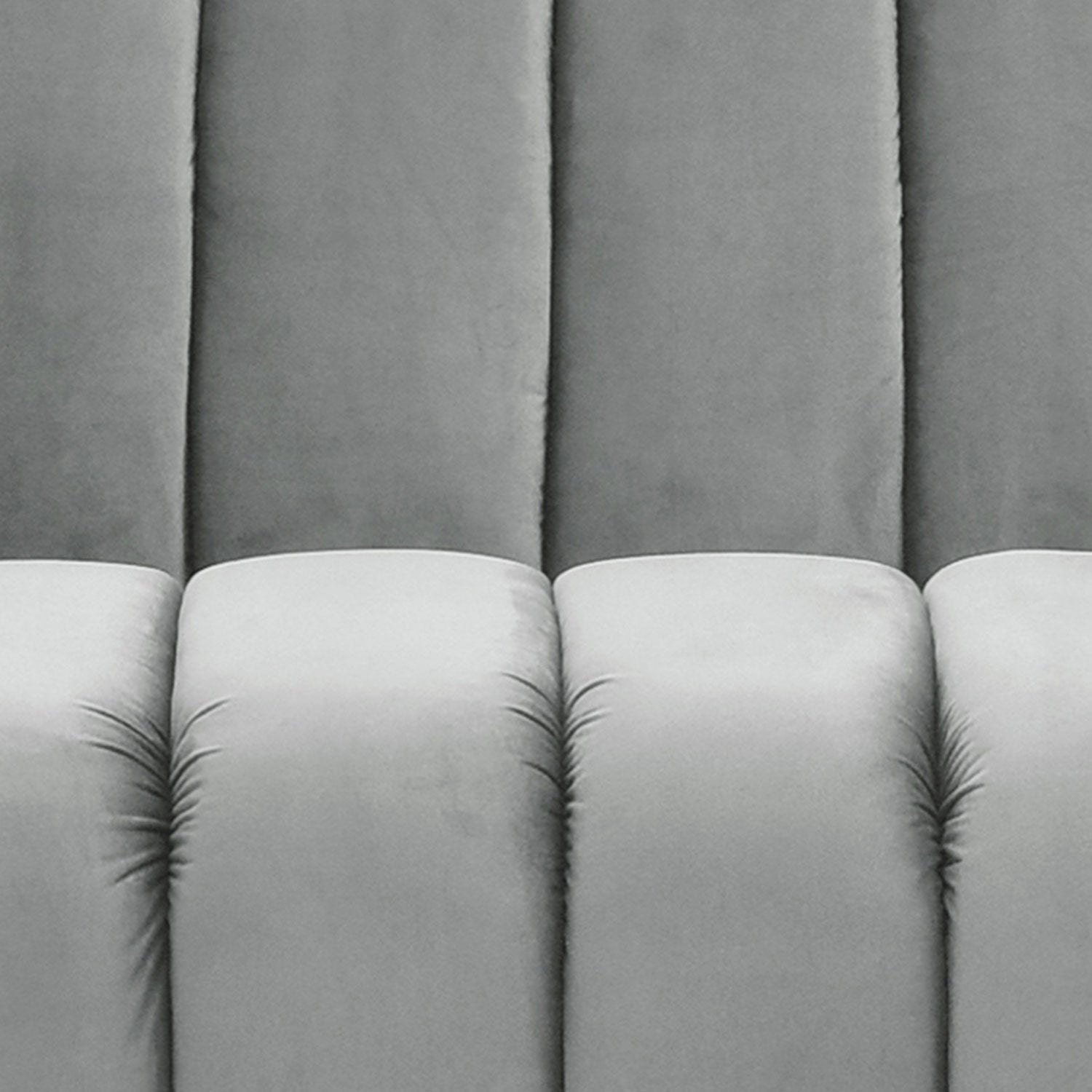 Canapé 3 places design Sidonie Velours Gris