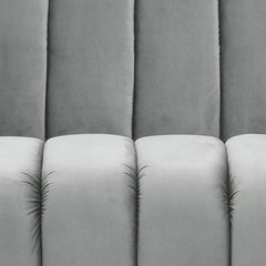 Canapé 3 places design Sidonie Velours Gris