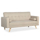 Sofá cama convertible escandinavo de tela beige