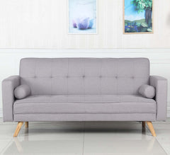 Canapé convertible scandinave Slow Tissu Gris clair