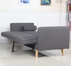 Canapé clic-clac Allia scandinave tissu Gris foncé