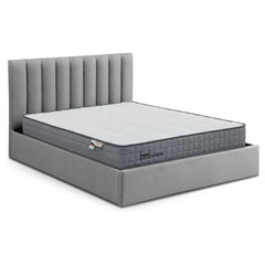 Pack Lit-coffre Songe + Matelas Bedream 160x200cm Tissu Gris